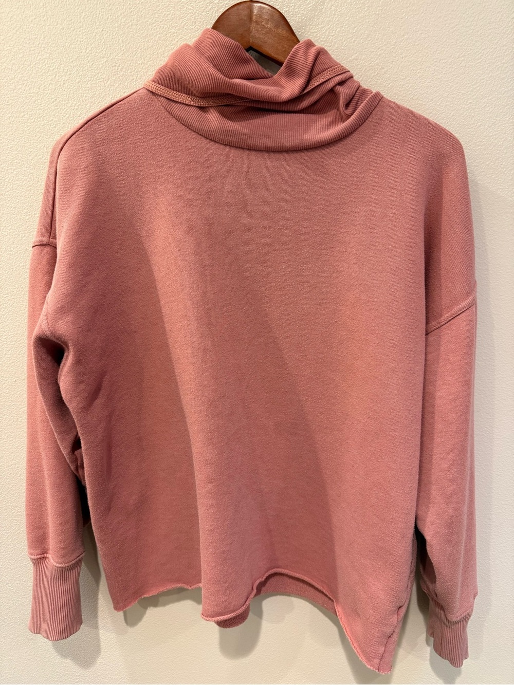 aerie Mauve Cowl Neck Sweatshirt Sweater